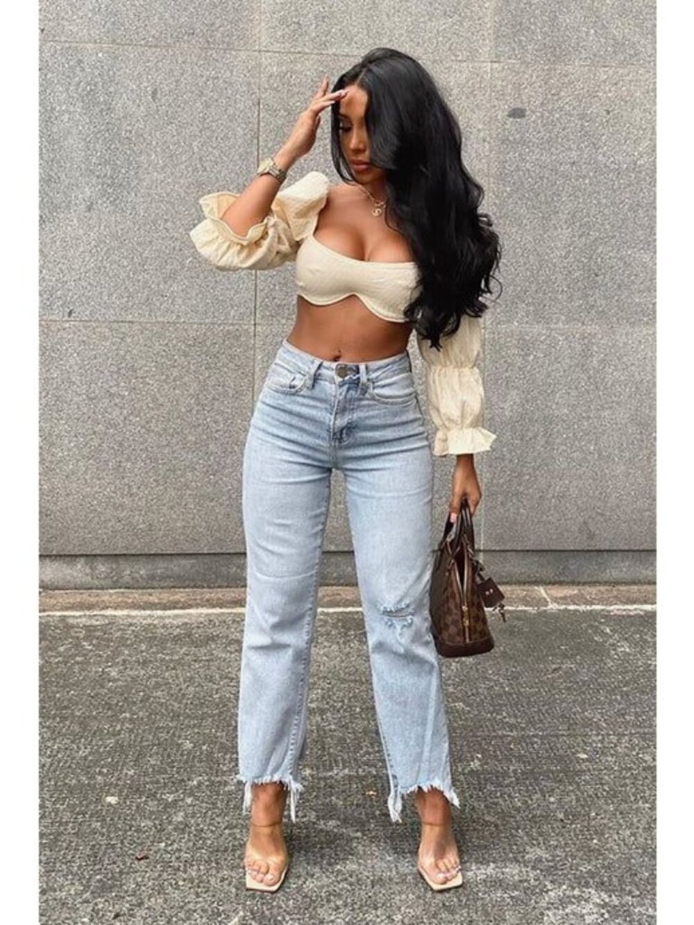 FASHION NOVA Time Out Distressed Ankle Jeans Size 5 NEW NWT